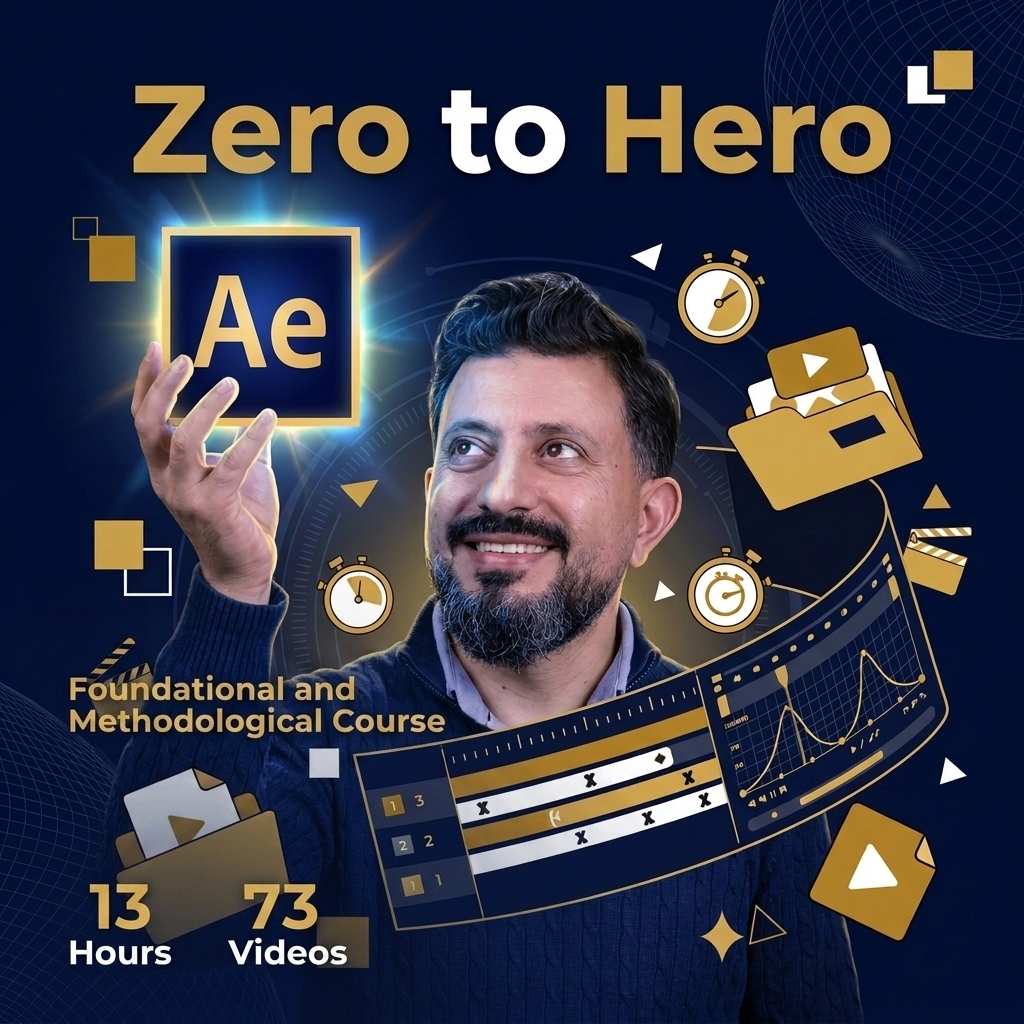 الدورة الشاملة لاحتراف Adobe After Effects والموشن جرافيك من الصفر